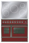 ILVE QDCI-90W-MP Red Kitchen Stove <br />60.00x85.00x90.00 cm